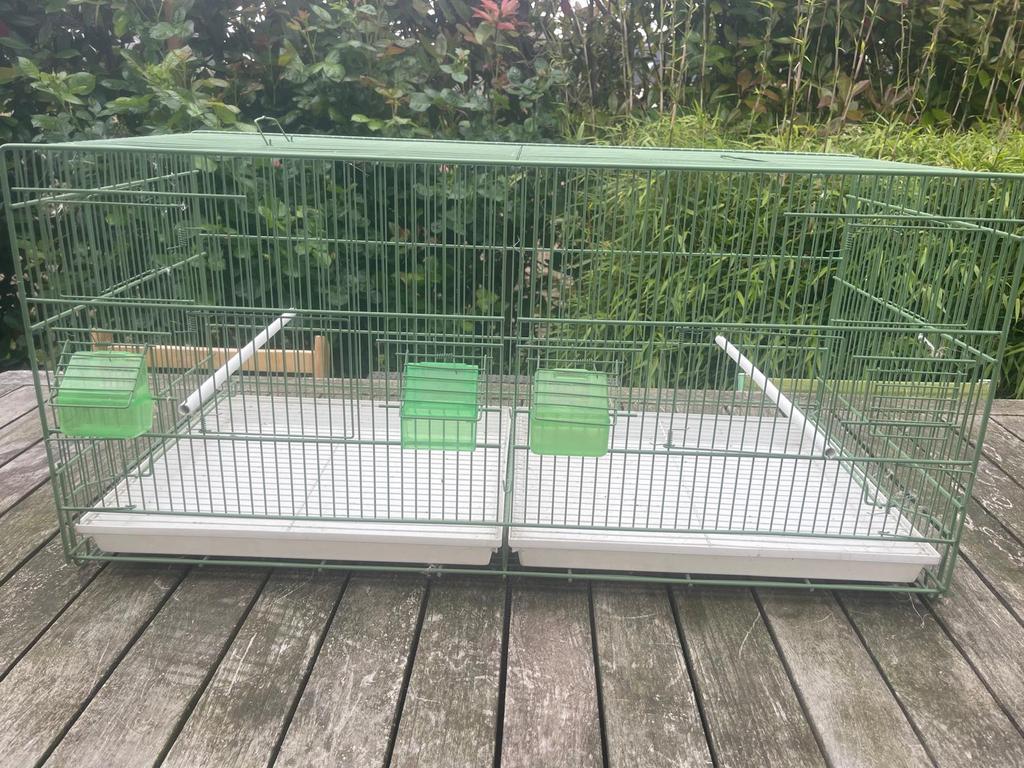 Domus-Molinari vogelkooi 90cm, groen gelakt, Ophalen, Zo goed als nieuw, Vogelkooi