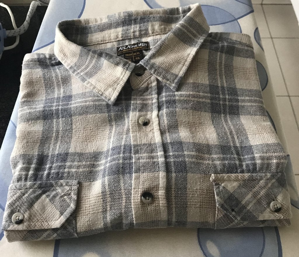 Chemise chaude pour homme 4XL - gris longues manches, Autres tours de cou, Gris, Comme neuf, Enlèvement