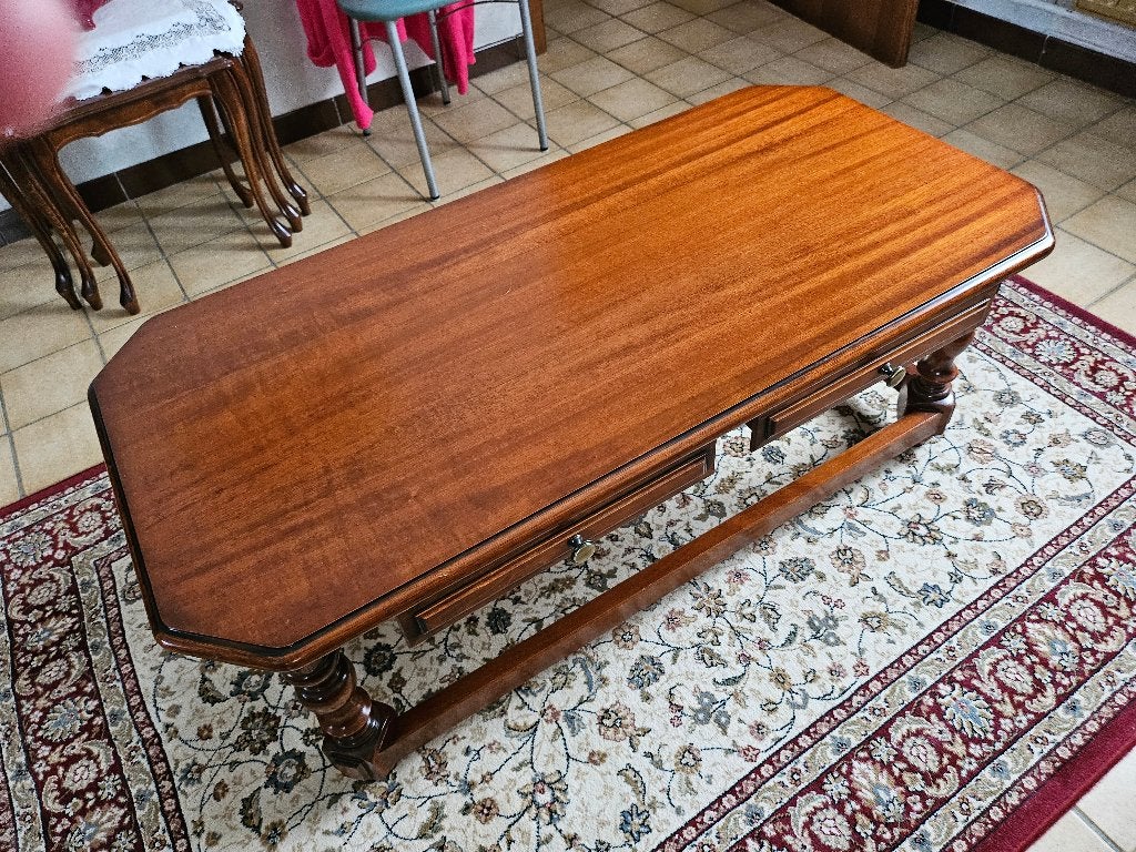 Salontafel in kerselaar, Huis en Inrichting, Ophalen, Gebruikt, 100 tot 150 cm, Klassiek