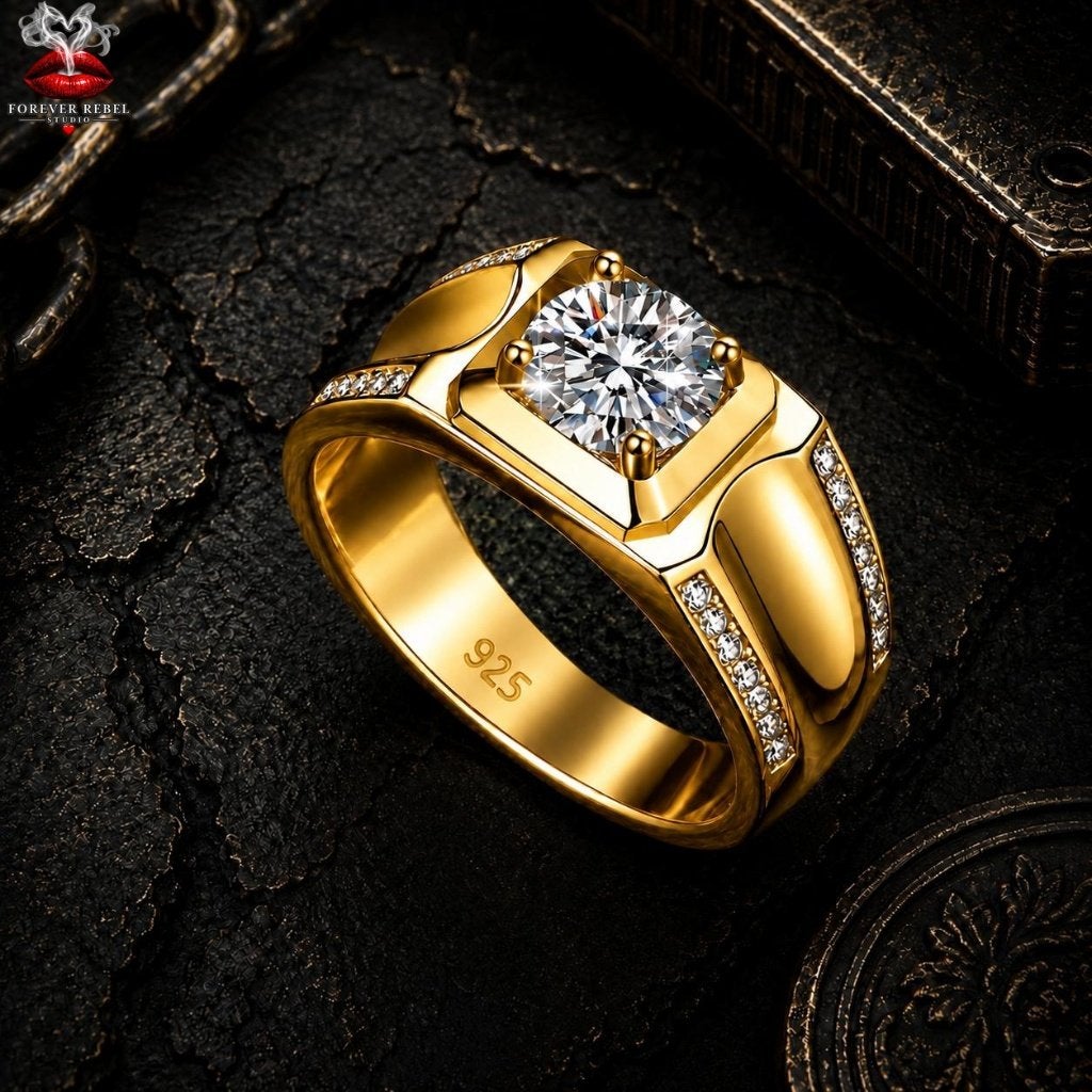 Imperium Ice Moissanite Ring 925 Zilver - Diverse Maten, Bijoux, Sacs & Beauté, Neuf, Femme ou Homme, Or, Avec pierre précieuse
