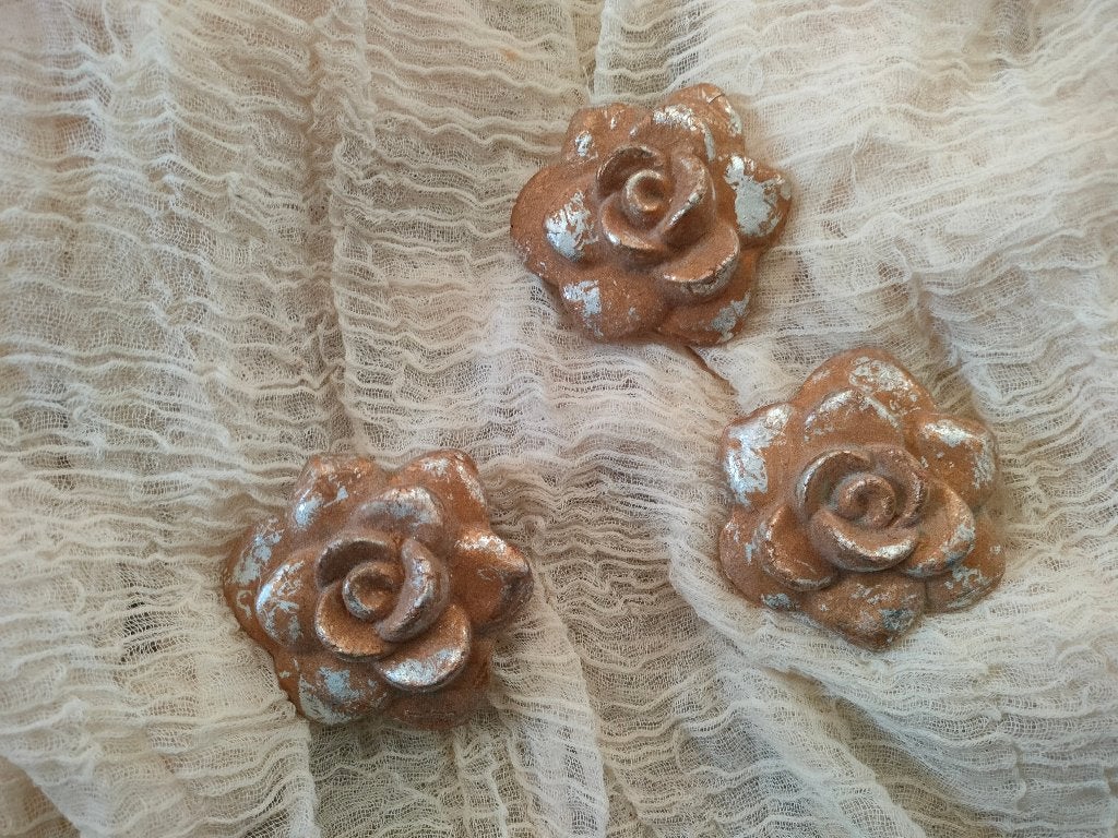 Set van 3 rozen in keramiek, Ophalen of Verzenden, Zo goed als nieuw