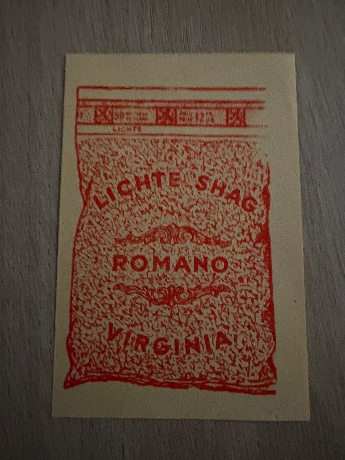 Etiket Romano lichte shag meerdere aanwezig, Ophalen of Verzenden, Zo goed als nieuw