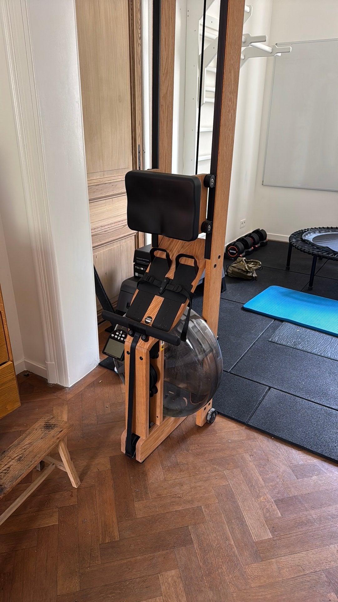 Rameur en chene WaterRower, Sports & Fitness, Enlèvement, Comme neuf, Rameur