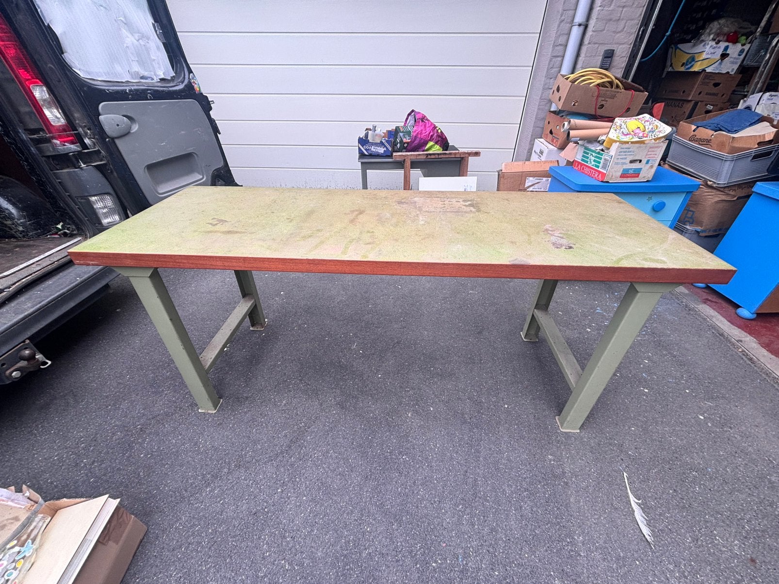 Établi, type professionnel, longueur 200 cm, Bricolage & Construction, Établis, Enlèvement, Utilisé