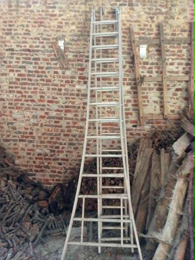 aluminium ladder, Doe-het-zelf en Bouw, Ladders en Trappen, Ophalen, Zo goed als nieuw, Ladder, 4 meter of meer