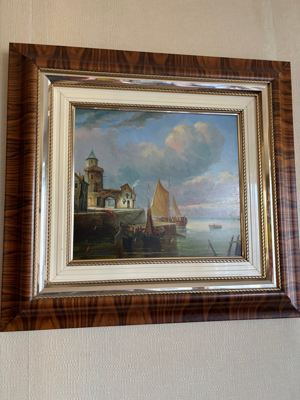 Tableau Marine - Huile sur toile de Francisco Sanchís, Enlèvement, Toile