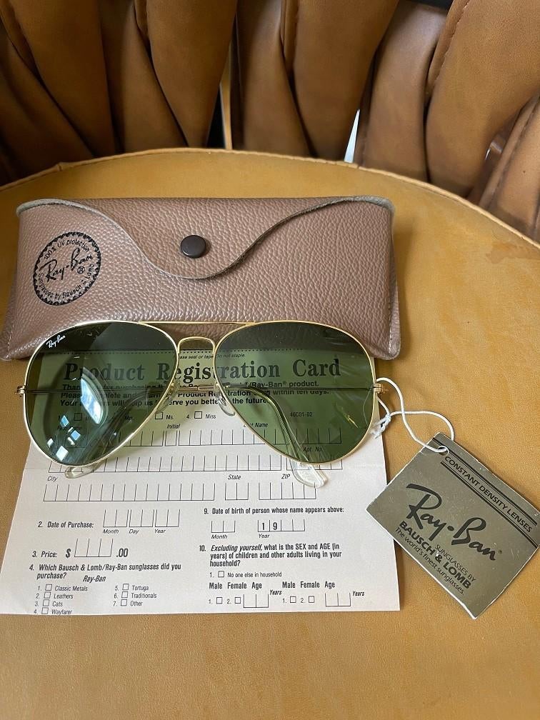 NIEUWE Vintage B&L Ray-Ban Aviator 62 zonnebril G15 A33 NOS, Zonnebril, Nieuw, Ophalen of Verzenden, Ray-Ban