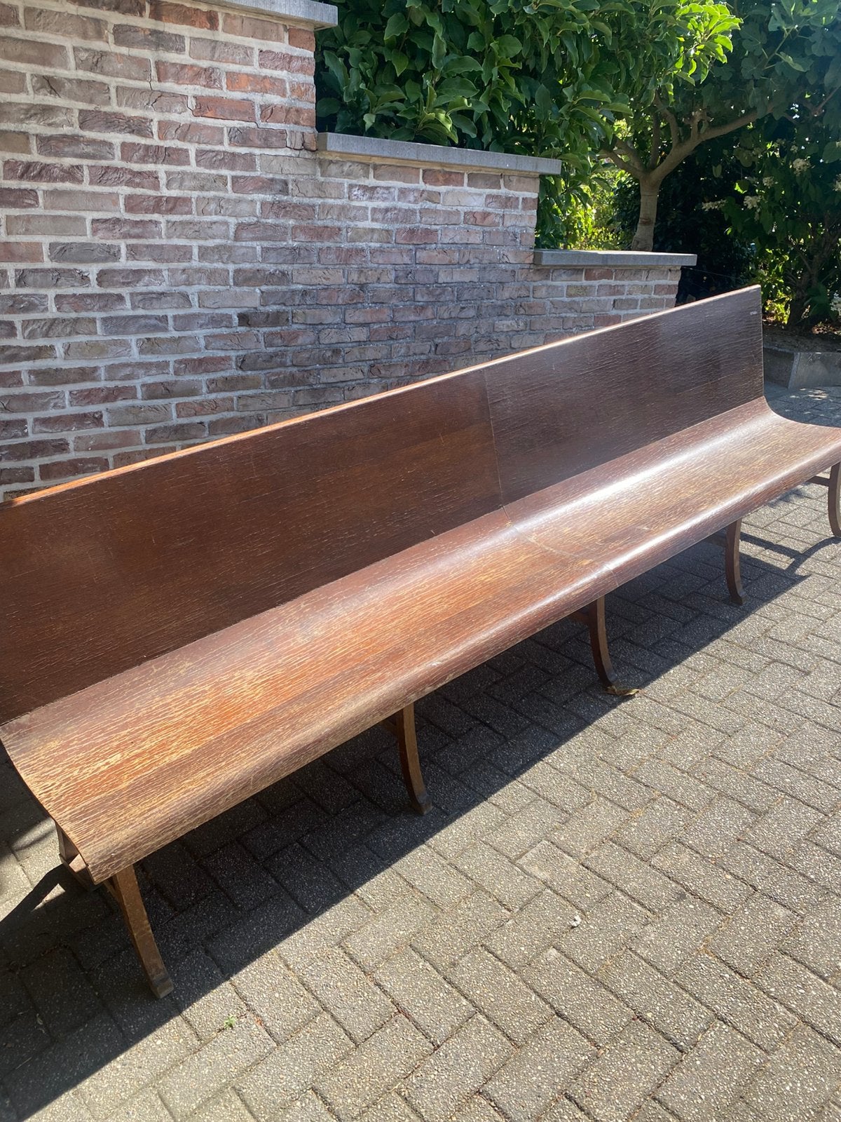 Bank 3 m lengte, Tuin en Terras, Ophalen, Gebruikt, Hout