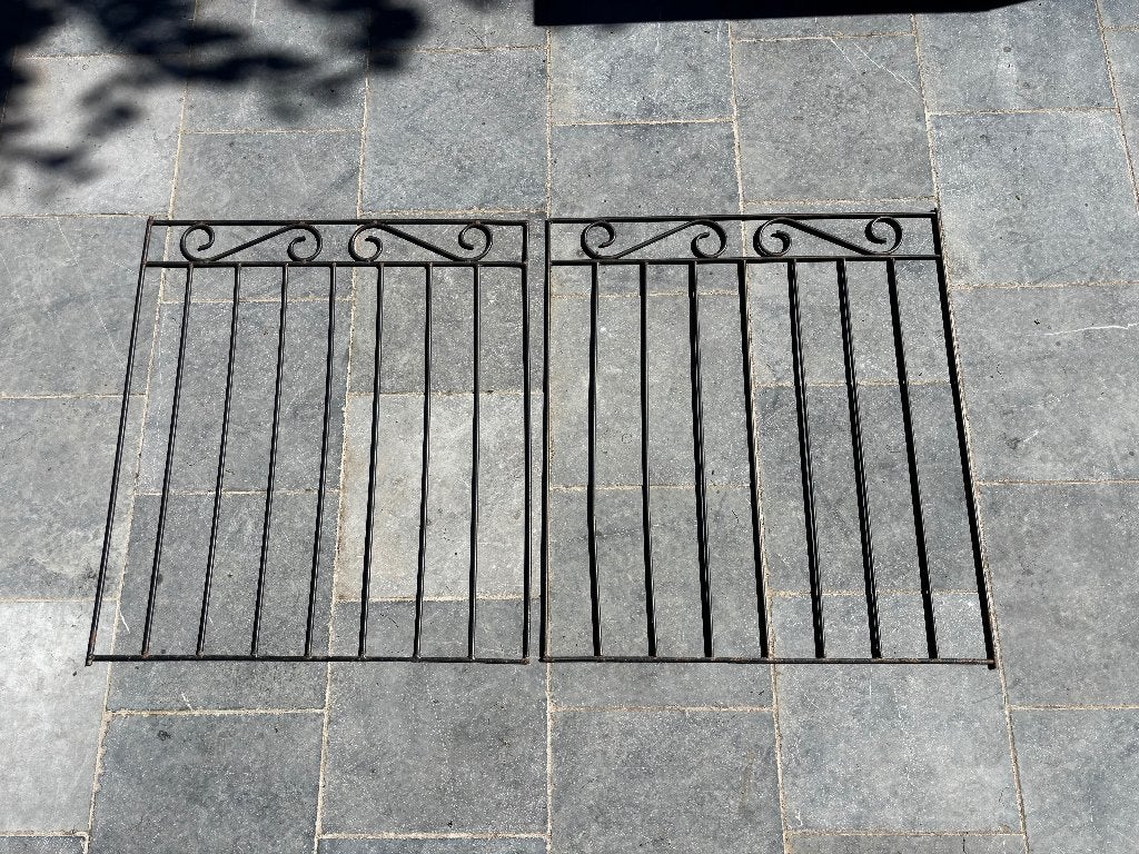 2 poortjes, balustrade smeedijzer, Ophalen