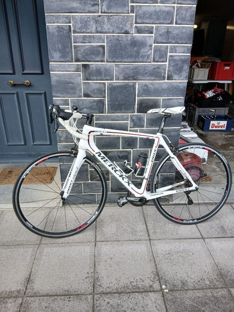 Koersfiets, Fietsen en Brommers, Velgrem, Versnellingen, Zo goed als nieuw, 53 tot 57 cm