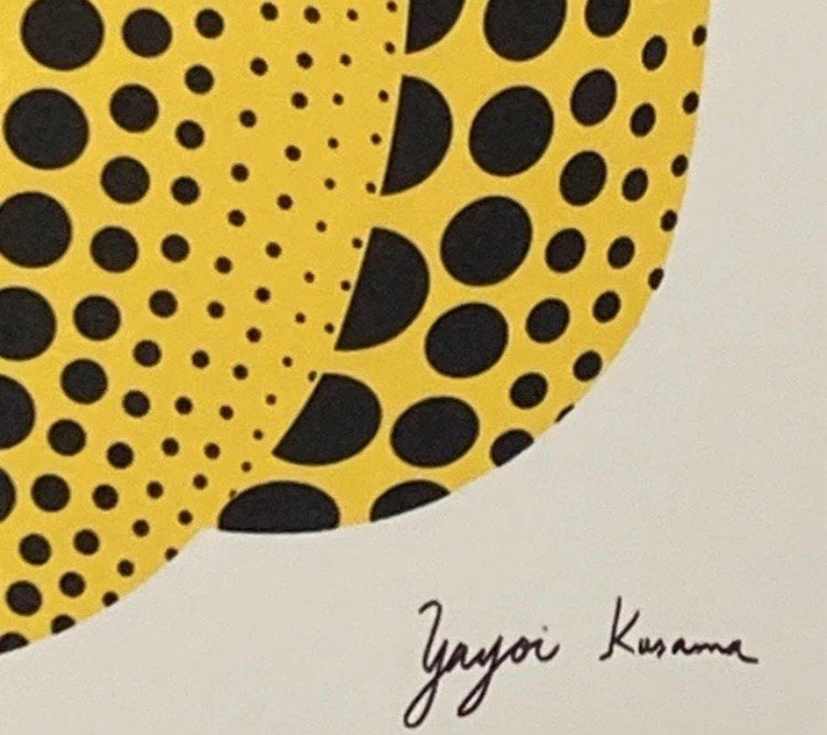 Yayoi Kusama : lithographie 40 par 50 cm. Vendue encadrée, Enlèvement ou Envoi, Lithographie
