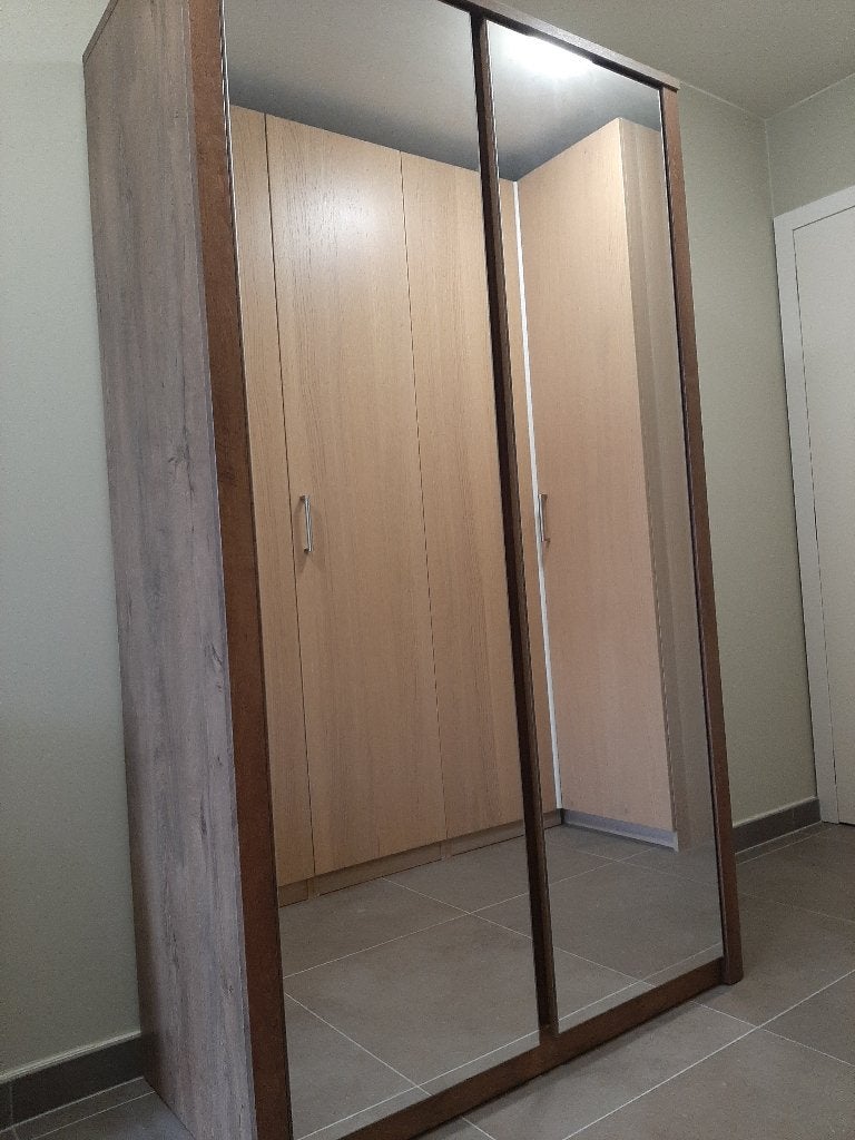 2 deurs spiegelkast, zo goed als nieuw, Enlèvement, Comme neuf