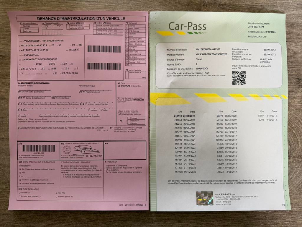 Volkswagen Transporter 2.0 TDI 180PK/Lichte Vracht/Euro 5, Auto's, https://public.car-pass.be/vhr/881add6d-ef7c-400c-92c4-055b64c62c64