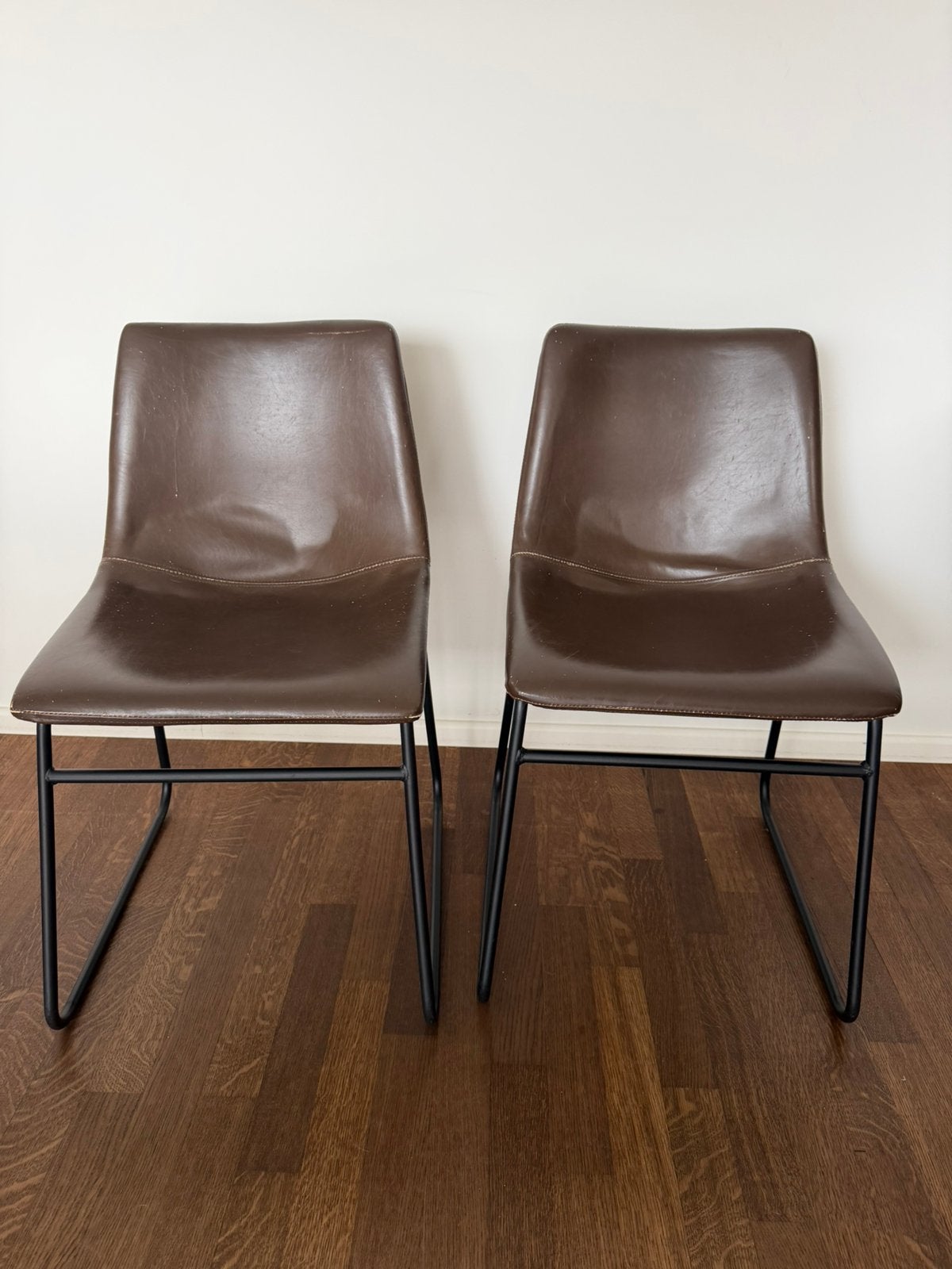 6 stuks bruine stoelen, Ophalen, Gebruikt, Bruin, Vijf, Zes of meer stoelen
