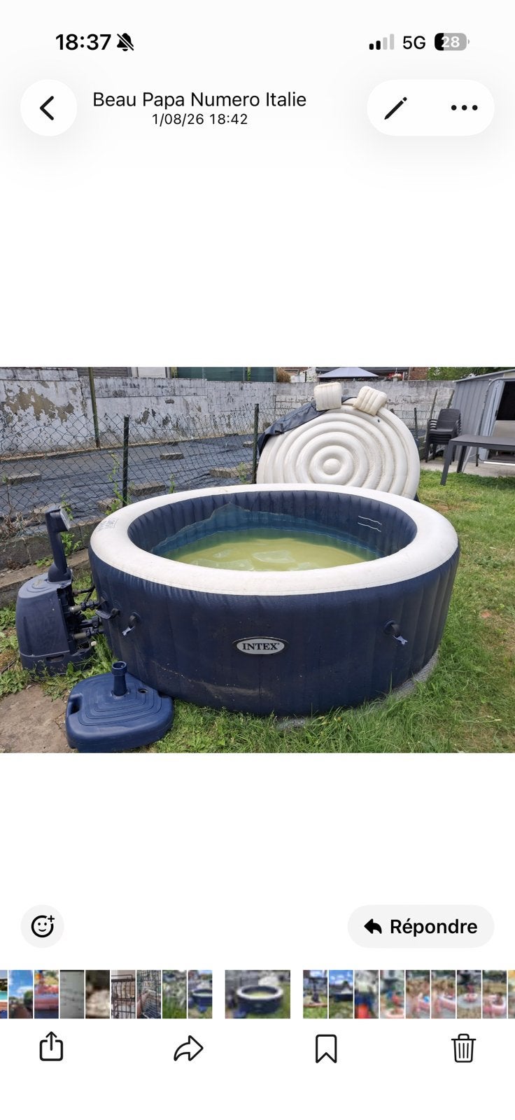 Jacuzzi intex 6 places, Jardin & Terrasse, Enlèvement, Utilisé, Gonflable