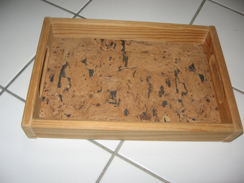 Petit plateau en bois et liège, Neuf, Enlèvement ou Envoi, Rectangulaire, Bois