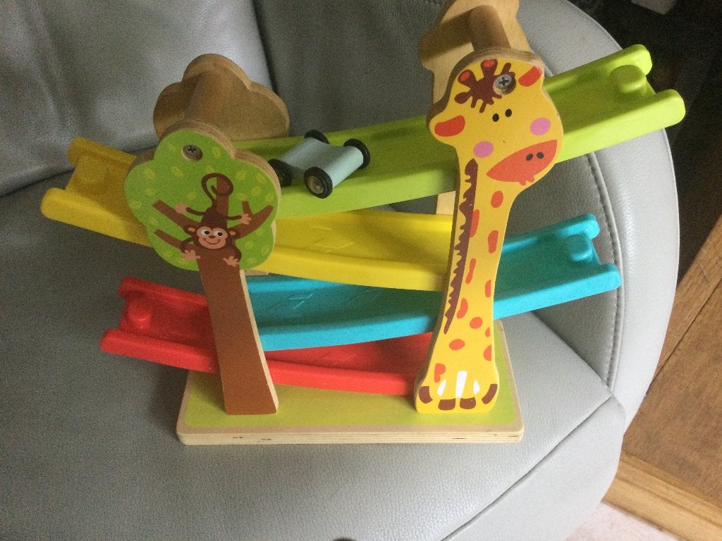 JEU EN BOIS-PLASTIC+VEHICULE, Enfants & Bébés, Jouets | Jouets de bébé, Enlèvement ou Envoi, Utilisé, Autres types