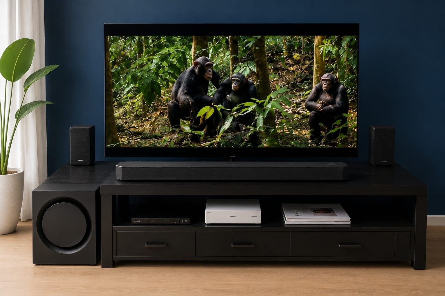 Samsung S95C 65" QD-OLED + HW-Q990C Dolby Atmos Top!, Audio, Tv en Foto, Home Cinema-sets, Ophalen, Zo goed als nieuw, Soundbar