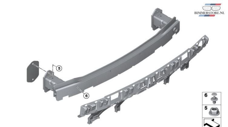 Achterbumper montage plaat BMW Z4 E8951127436845 7436845, Neuf, Arrière, -, Origine de la pièce connue
