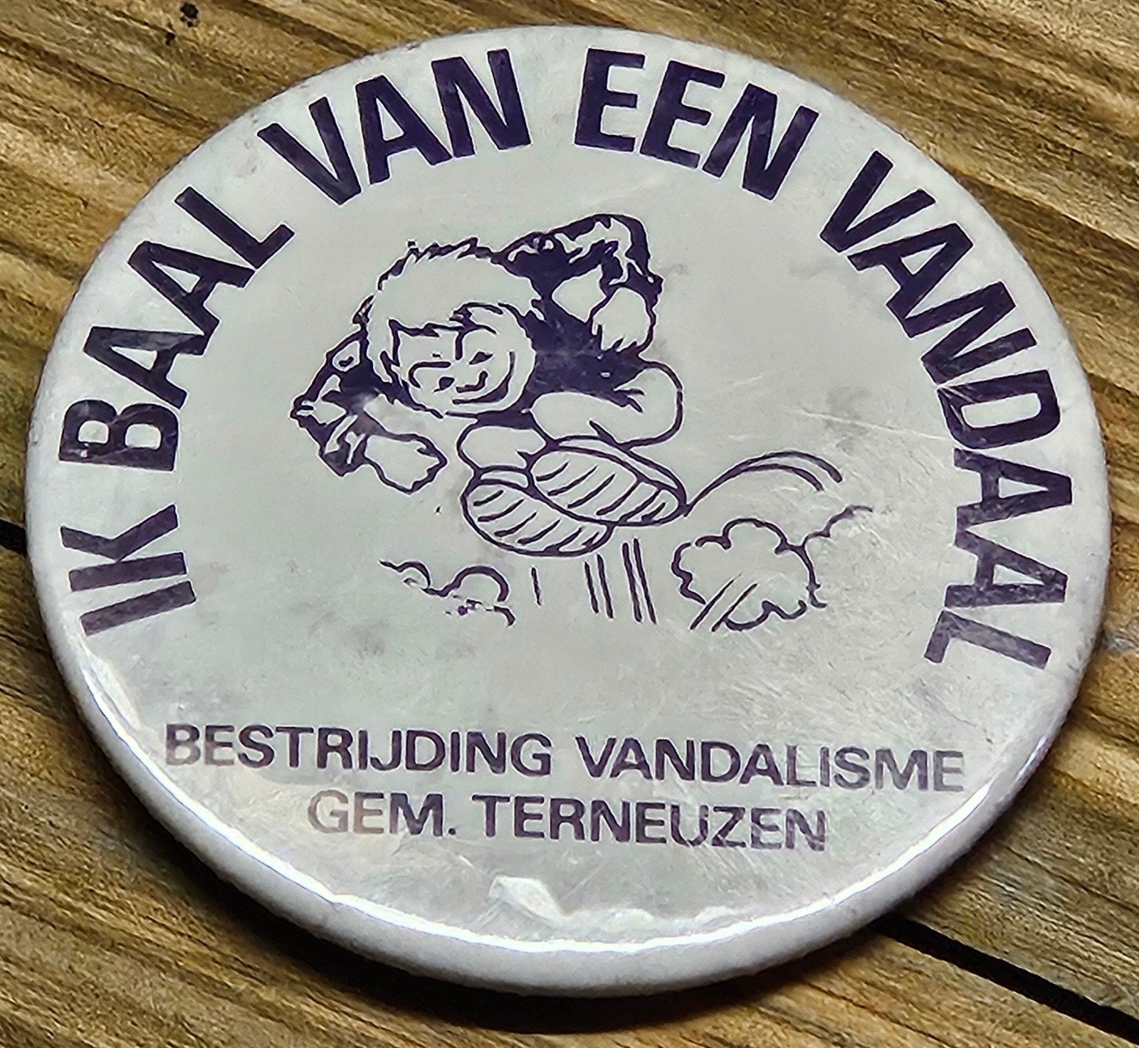 Terneuzen button Ik baal van een vandaal
Dit zij, Ophalen of Verzenden, Button