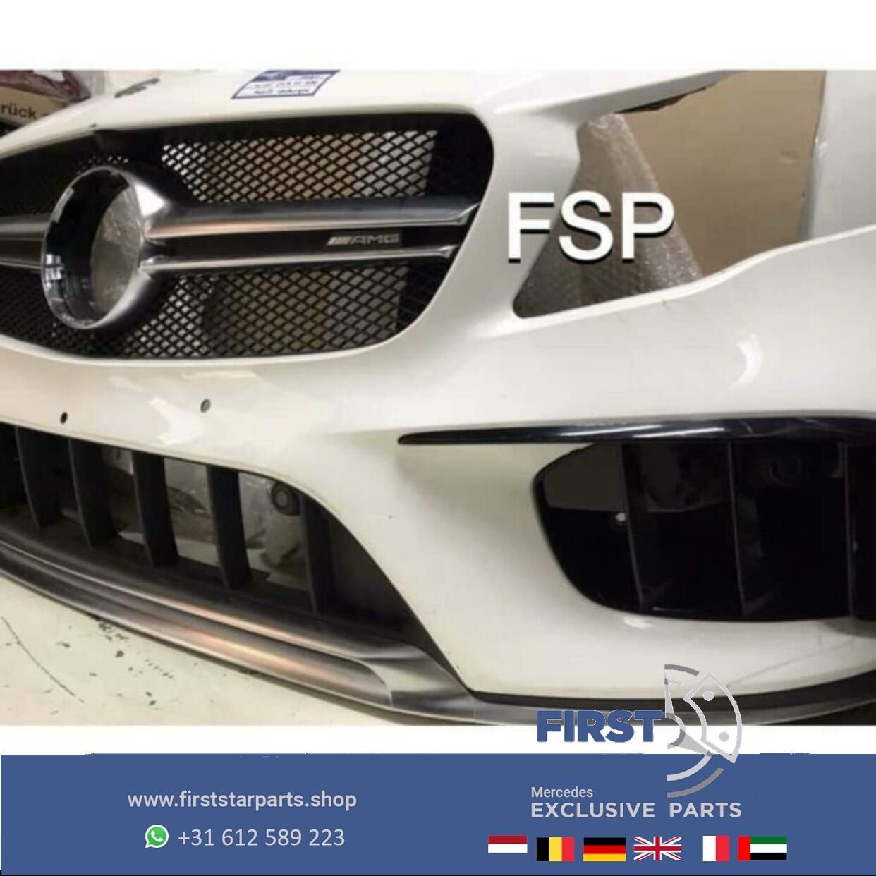 W156 X156 GLA 45 AMG FACELIFT VOORKOP WIT Mercedes 2016-2020, Gebruikt, -, Voor, Ophalen of Verzenden