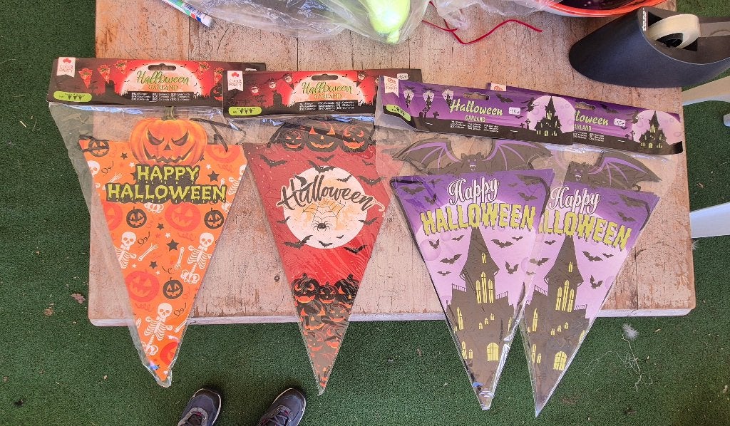 Halloween vlaggenlijn - popcorndoos - ... Geel Brussel Putte, Ophalen of Verzenden, Nieuw, Schmink