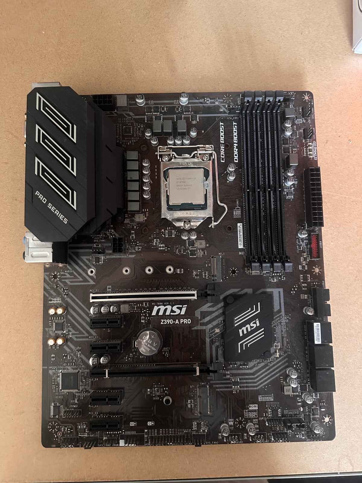 MSI Z390-A PRO Moederbord, Computers en Software, Moederborden, Zo goed als nieuw, Intel, DDR4, Ophalen of Verzenden