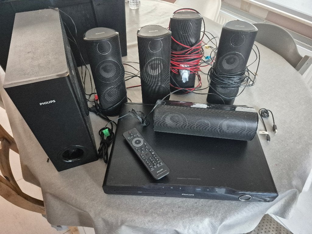 Philips 5.1 surround home cinemasysteem, Ophalen, Philips, Gebruikt, 70 watt of meer