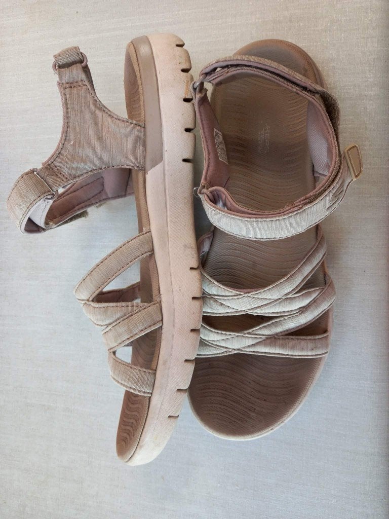 grijze skecher sandalen - maat 40, Skechers, Gris, Comme neuf, Enlèvement