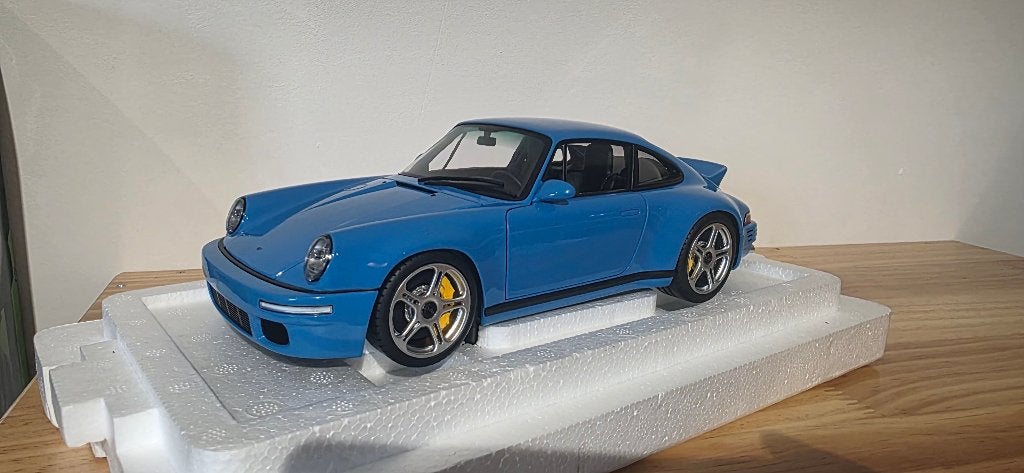 Porsche Ruf SCR 911 (964) Maxico Blue 1/18 Almost Real, Enlèvement ou Envoi, Comme neuf, Voiture, Autres marques