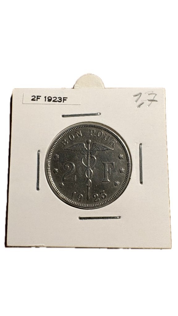 ALBERT I: 2 FRANK 1923F (1), Postzegels en Munten, Ophalen of Verzenden