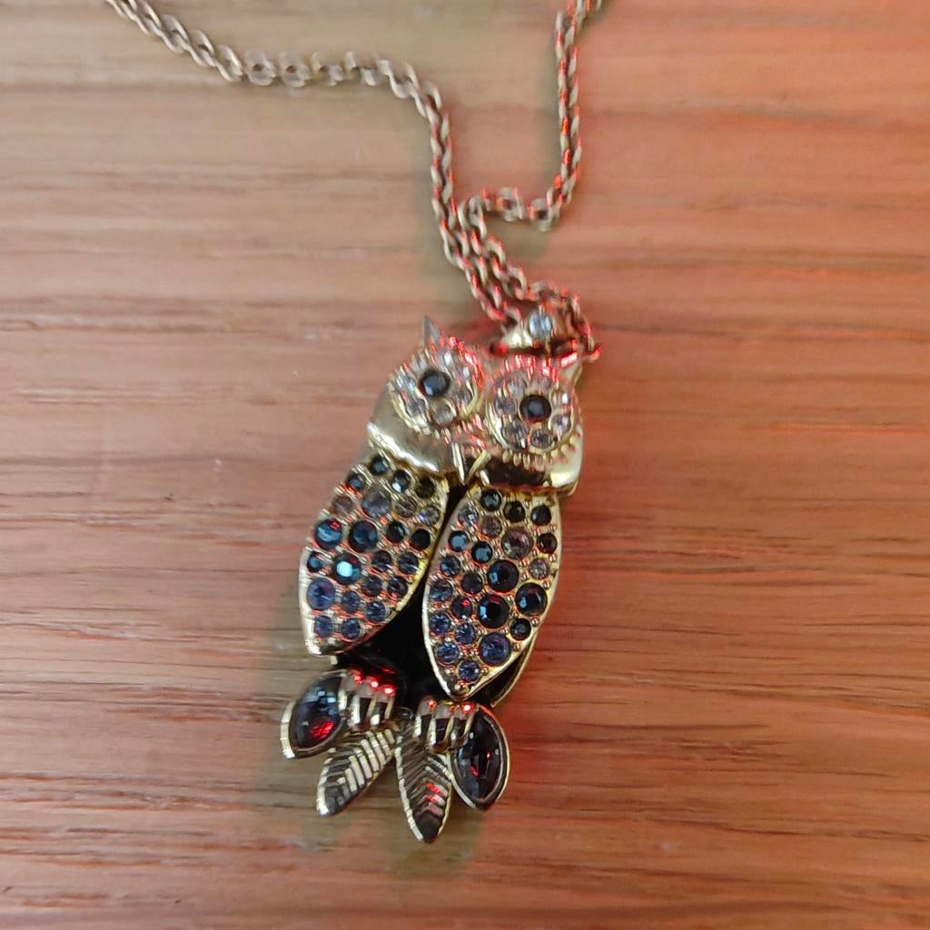 uilenhanger Swarovski, Handtassen en Accessoires, Kettingen, Ophalen of Verzenden