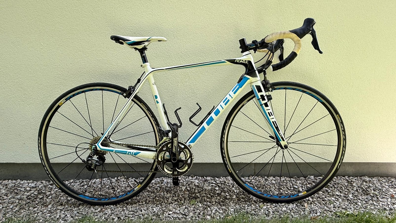 Cube Agree Race racefiets wit/blauw, Frein sur jante, 49 à 53 cm, Aluminium, Comme neuf