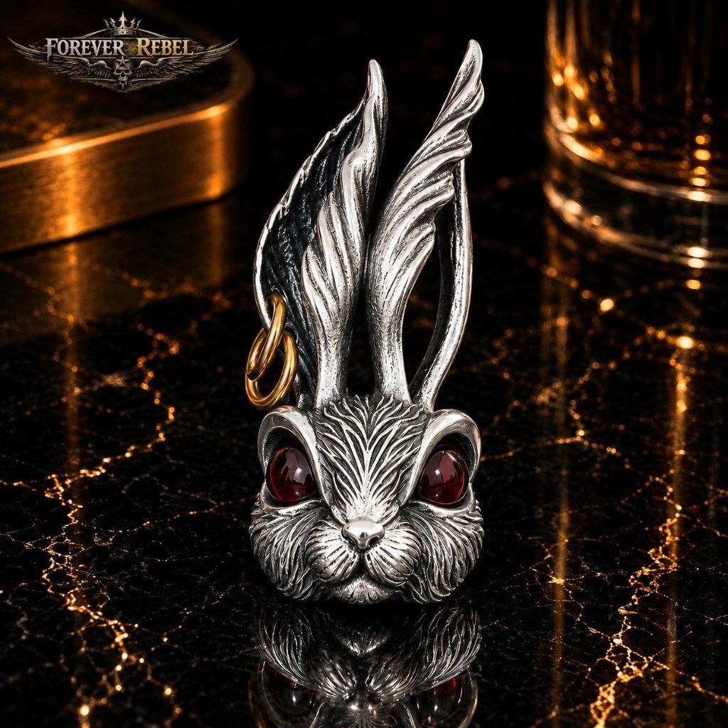 The Wicked Hare - 925 Zilver, Bijoux, Sacs & Beauté, Pendentifs, Neuf, Animal, Argent, Argent