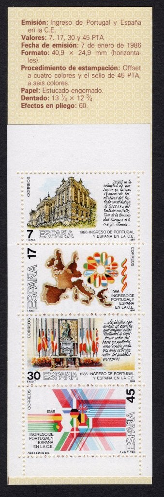 ESPAGNE Yt. C2444 MNH Carnet de timbres  1986, Envoi, Non oblitéré