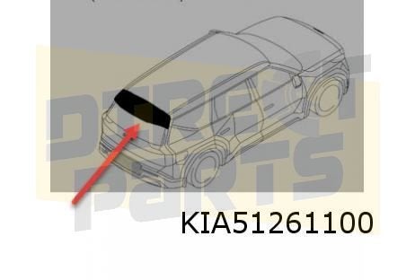 Kia EV9 (11/23-) derde remlicht (in achterspoiler) Origineel, Kia, -, Verzenden, -