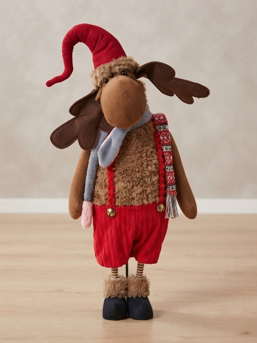 Grote, staande kerst eland / rendier decoratie (pop), Ophalen of Verzenden, Zo goed als nieuw