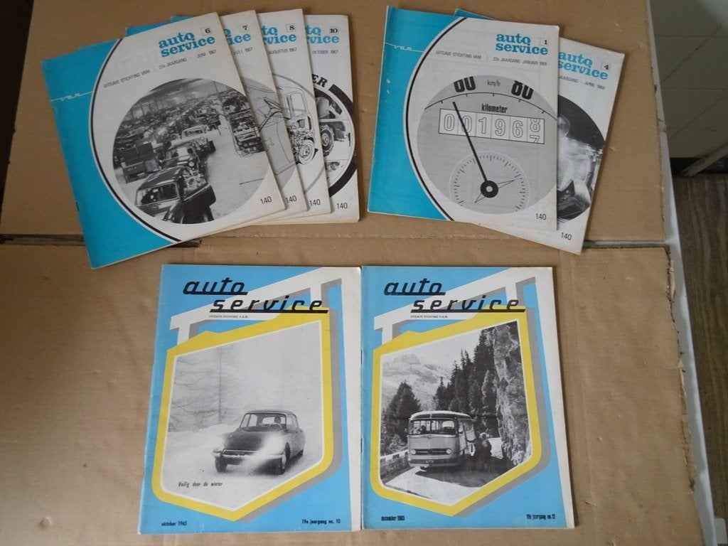 Collectie auto service tijdschrift tijdschriften 1965-1968, Gelezen, Algemeen, Stichting V.A.M., Ophalen of Verzenden
