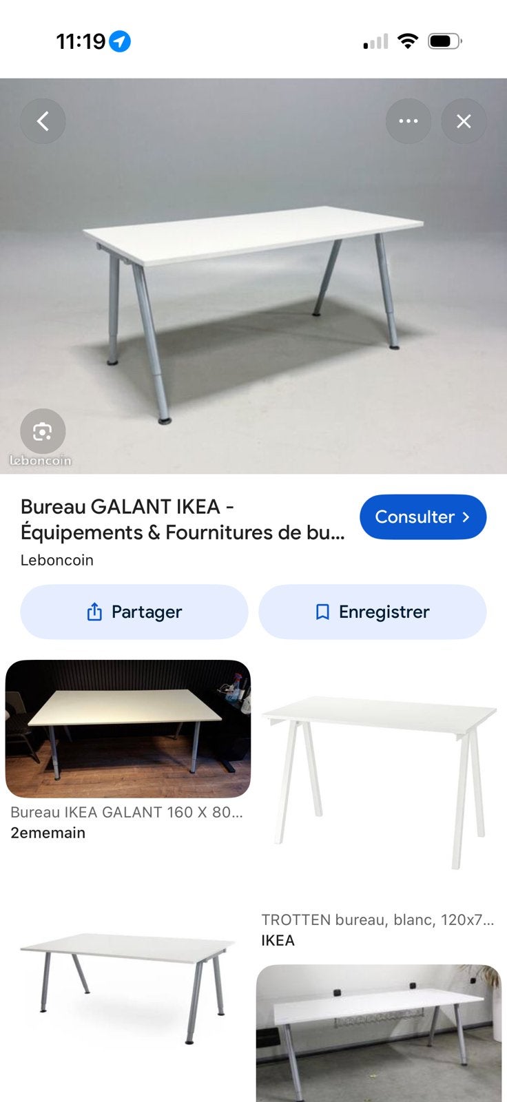 Bureau ikea, Huis en Inrichting, Bureaus, Ophalen of Verzenden, Zo goed als nieuw, IKEA