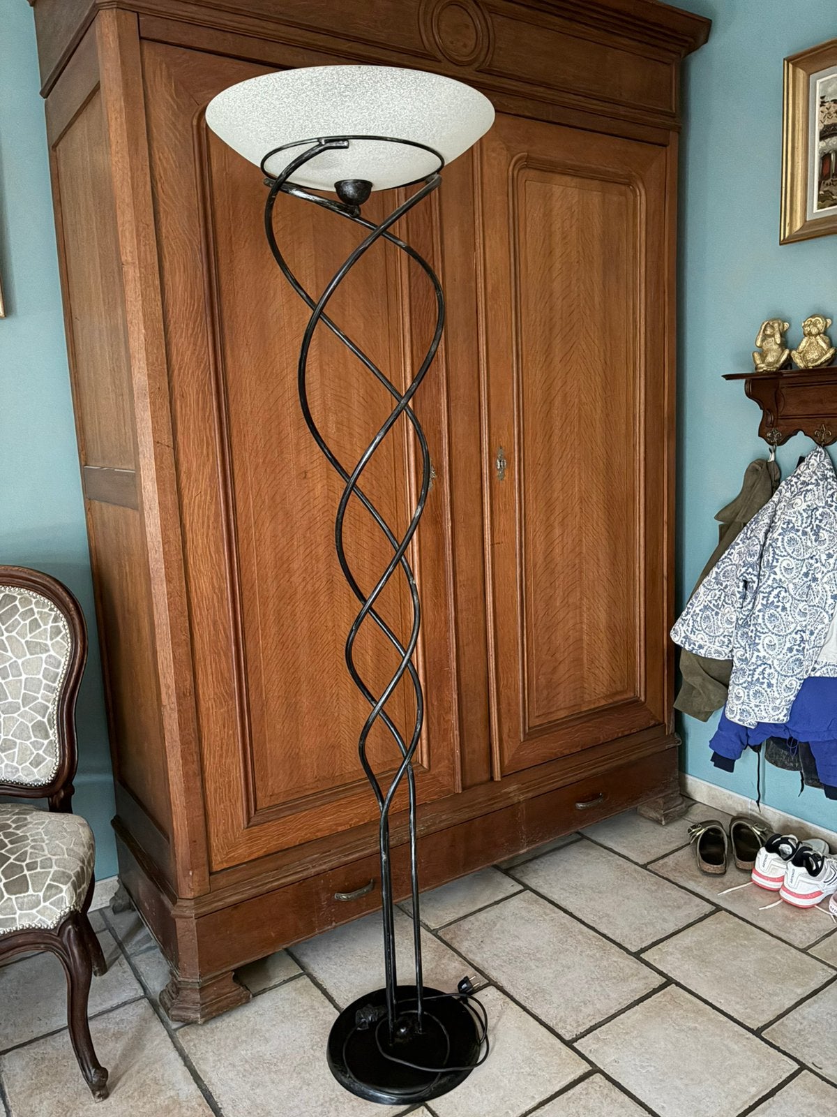 Lampe halogène style rustique, Enlèvement, Utilisé