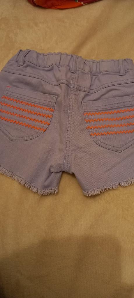 paarse short korte broek neon roze accenten Name it maat 134, Kinderen en Baby's, Kinderkleding | Maat 134, Broek, Meisje, Name it