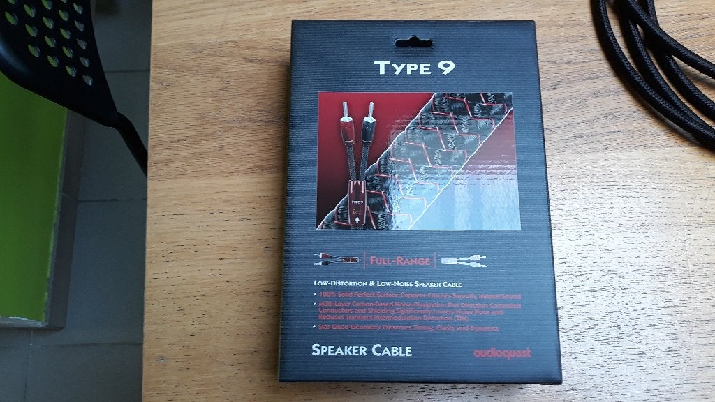 Câble HP Audioquest type 9 2X2mètre, TV, Hi-fi & Vidéo, Câbles audio & Câbles de télévision, Comme neuf, Câble de haut-parleur