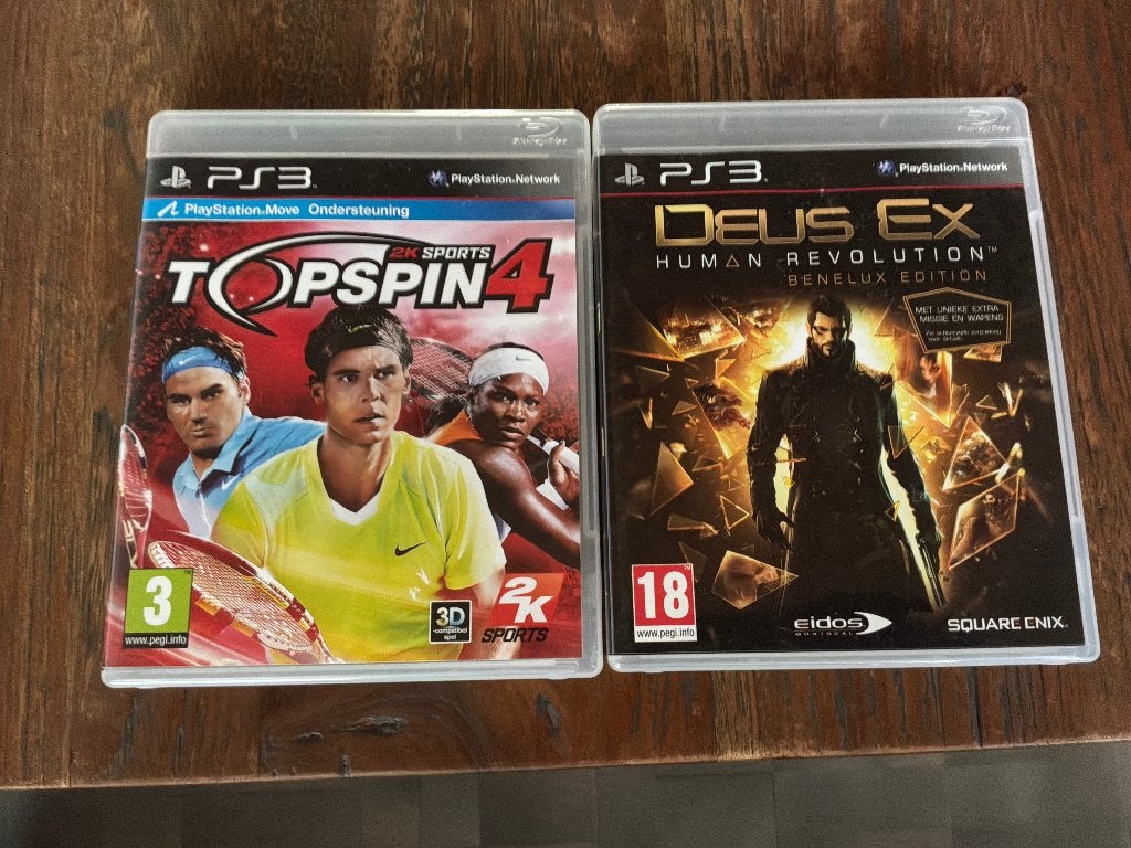 Ps 3 games Topspin 4 en Deus Ex, Enlèvement ou Envoi