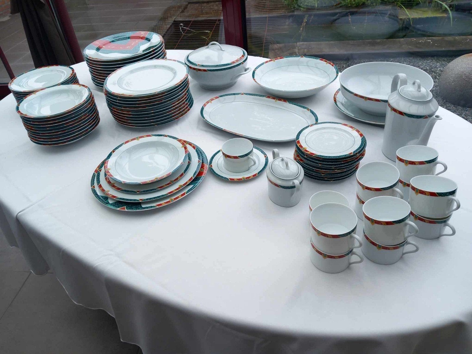 compleet Philippe Deshoulières Limoges Porseleinen Servies, Huis en Inrichting, Keuken | Servies, Ophalen, Klassiek, Zo goed als nieuw
