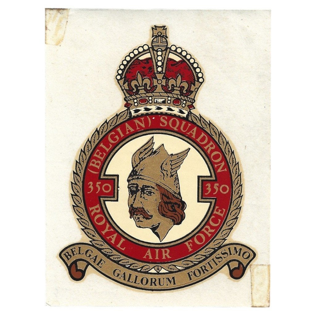 Royal Air Force - 350 (Belgian) Squadron - decal, Ophalen of Verzenden, Luchtmacht, Overige typen