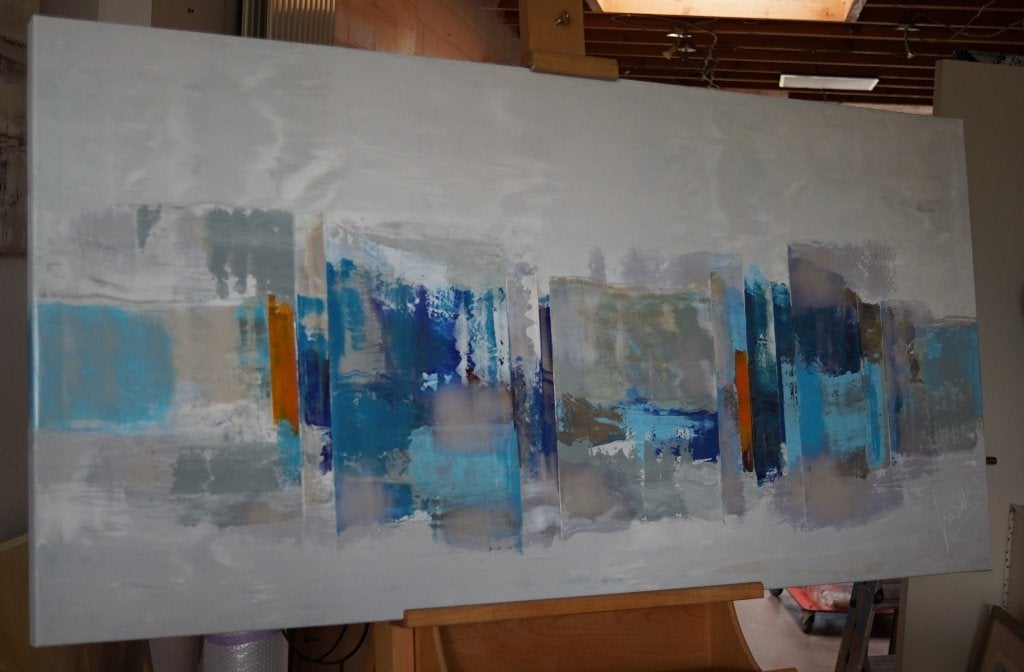 Mooi nieuw modern abstract schilderij, 160cm/80cm, Antiek en Kunst, Ophalen