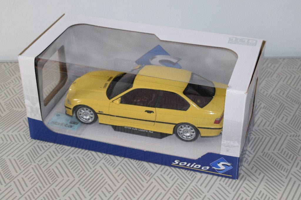 miniature automobile 1:18 neuf solido BMW E36 coupe M3 jaune, Enlèvement ou Envoi, Neuf, Solido