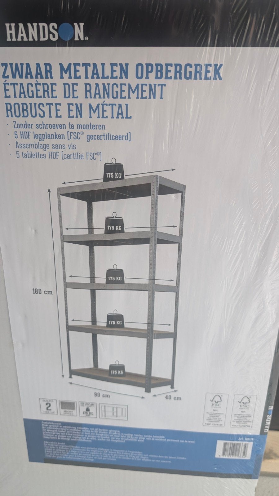 Metalen rek, Ophalen, Nieuw