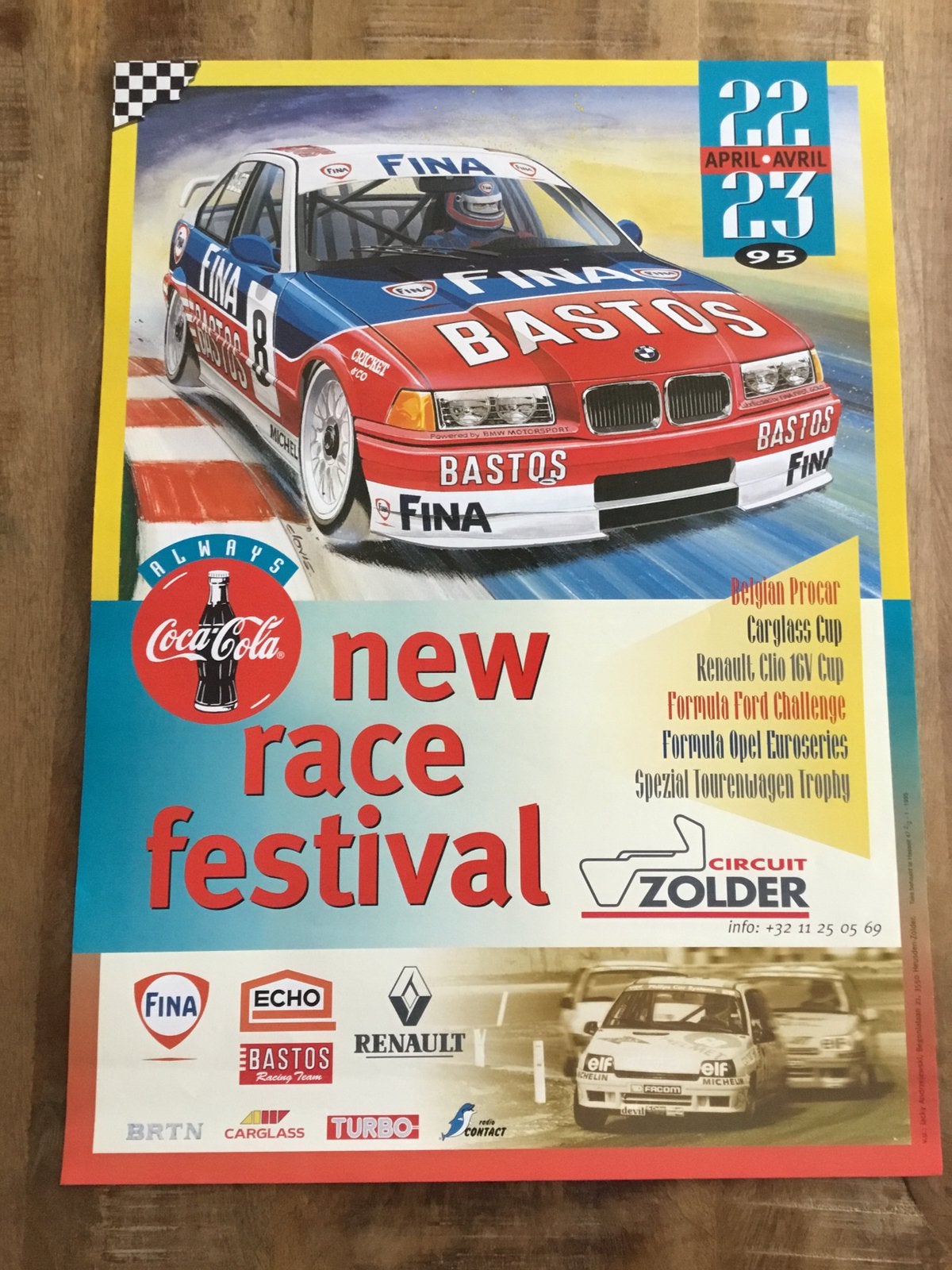 Affiche du New Race Festival Zolder 1995, Enlèvement ou Envoi, Comme neuf