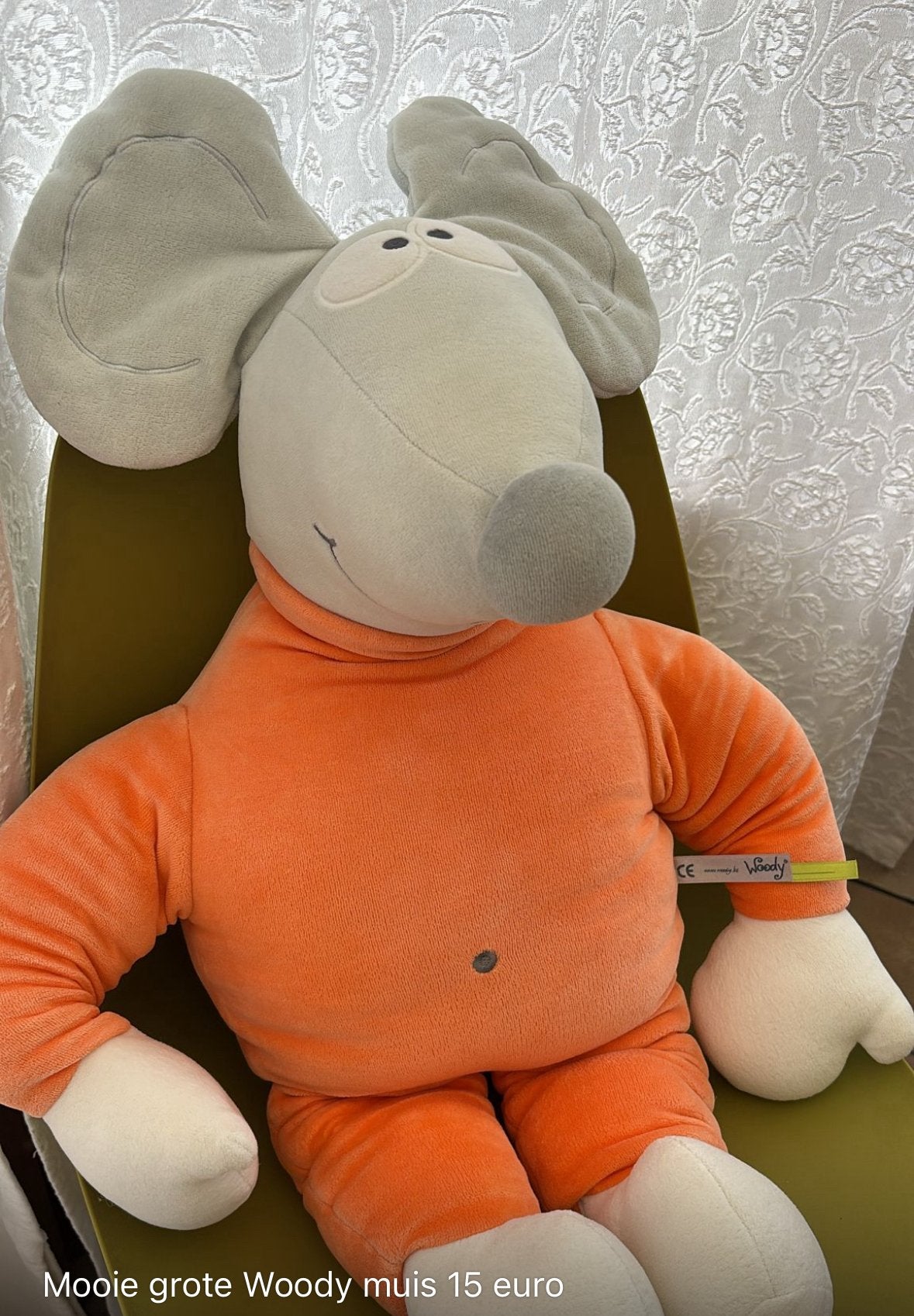 Grote knuffel woody, Kinderen en Baby's, Speelgoed | Knuffels en Pluche, Ophalen, Muis, Overige merken, Zo goed als nieuw
